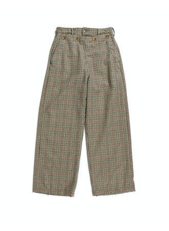 Engineered Garments Sailor Pant in Khaki Wool Gunclub Check